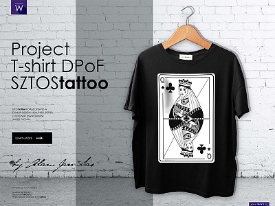 Project SZTOStattoo T-shirt by Adam Jan Sas agency fashion minimialism mockup sztos tattoo trend tshirt vactor wavo