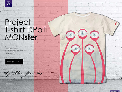 Project MONster T-shirt by Adam Jan Sas art branding design fashion fun monster project t shirt trend wavo