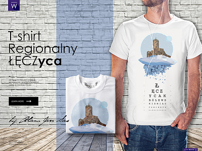 Project regional T-shirt ŁĘCZyca adamsas castle fashion minimalism modern project sas shirt trend tshirt typography wavo