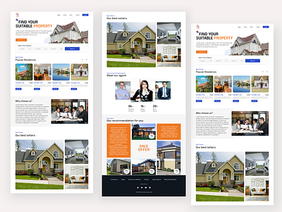 Real Estate website UI design app design branding design illustration landing page logo mobileapp website prototyping real estate website ui design ui ui design ui ux website design