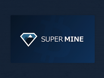 Logo Super Mine bitcoin blockchain branding crypto cryptocurrencies design illustration logo mining typography ui vector website concept
