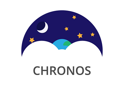 Chronos logo flat illustration vector