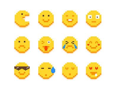 Pixel emoji 1 emoticons