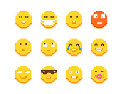 Pixel emoji 2 emoticons