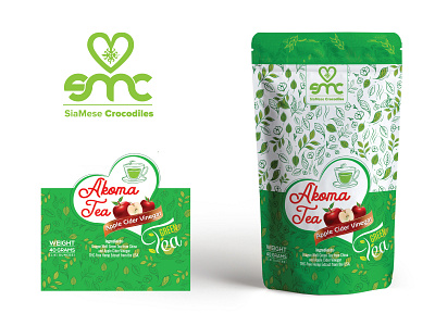 Standout pouch packaging label design with 3d mockup