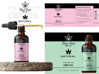 CBD oil product label design