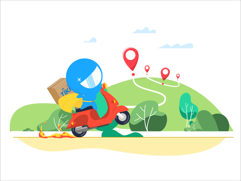 Delivery Man animation animation 2d delivery ecommerce illustration
