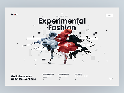 Experimental Fashion Concept app campaign design desktop fashion glitch responsive typography ui ux web