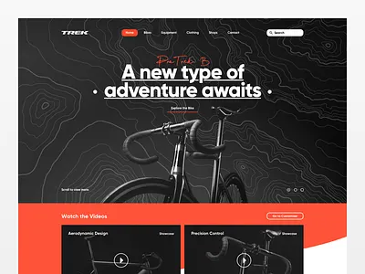 Trek Campaign Art Direction adventure art direction bicycle campaign cycle desktop sport trek ui ux