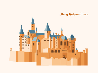 Burg Hohenzollern castle germany illustration