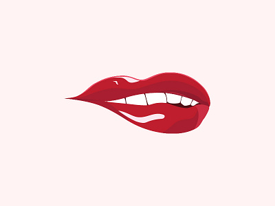 Lips illustration lips red