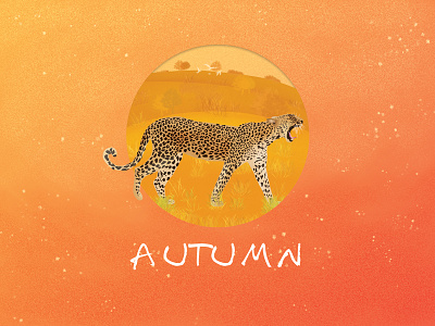 Autumn - leopard animal autumn leopard orange