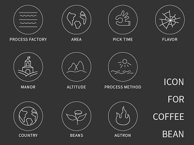 icons for coffee beans beans coffee icons