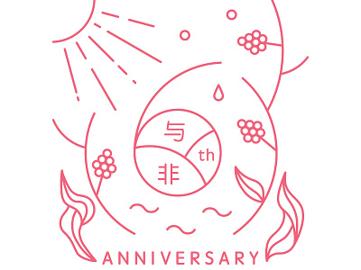 anniversary icon for a Cafe anniversary coffee design graphic icon illustration logo