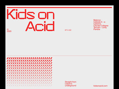 kids on acid – 04 branding clean minimal techno typography