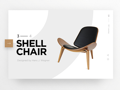 Product Presentation Concept chair classic design furniture interface light minimal product shop simple ui web