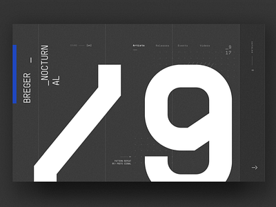 Slash 9 Display dark design grey interface minimal type ui