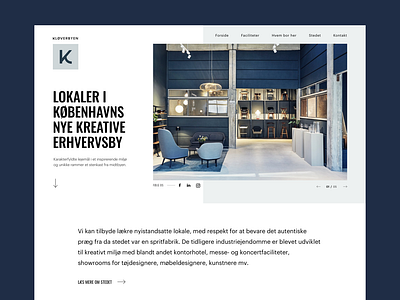 Kloverbyen - 02 blue branding business clean danish design interface less nordic real estate scandinavian simple ui urban