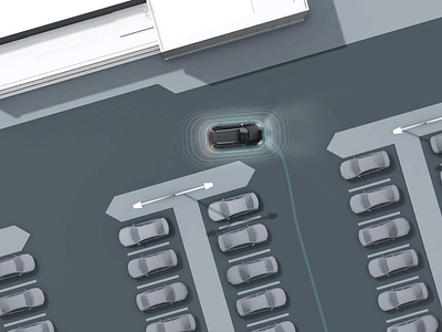 Autonomous Parking - snippet 2 3d ae after effects animation car design e3d element3d interface motion parking ui