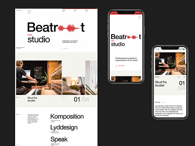 Beatroot Studio beatles branding clean design minimal modernism nordic product design scandinavian sound studio ui uidesign ux ui webdesign