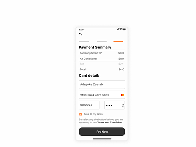 Credit Card Checkout app dailyui design ui ux