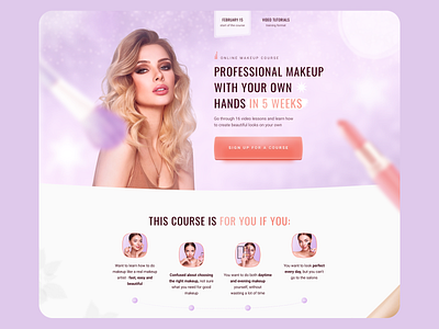 Makeup Course Landing Page