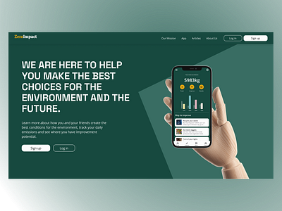 ZeroImpact app branding design product design ux website