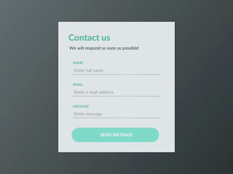 Contact Us - Daily UI 028 contact form contact us daily ui principle sketch