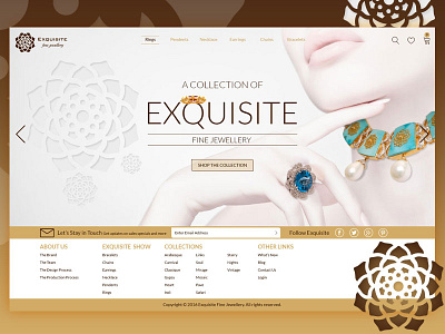 Jewellery Ecommerce Web page Design ecommerce jewellery layout design ui ux web page design