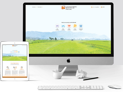 Portal website UI design of Insurance company landing page design layout design ui design web design
