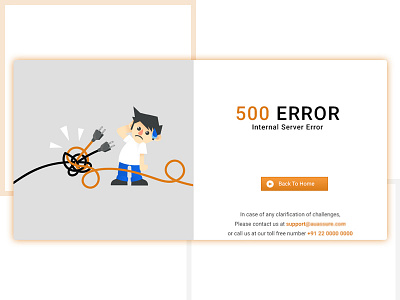 500 internal server error page design