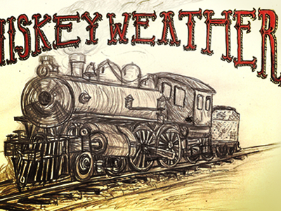 Locomotive lettering sketch train