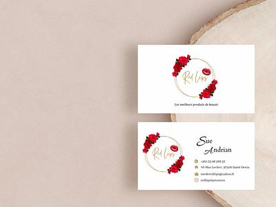 Red Lips - Business Card design graphic design logo