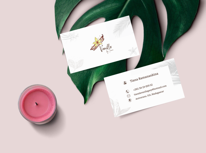 Vanilla By Tiana - Business Card/Logo by Tengzhi Media on Dribbble