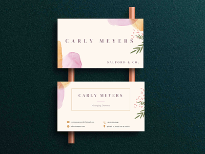 Carly Meyers - Business Card design graphic design logo