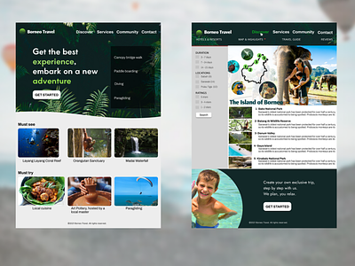 Borneo Travel - Web Design design graphic design ux