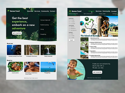 Borneo Travel - Web Design design graphic design ux