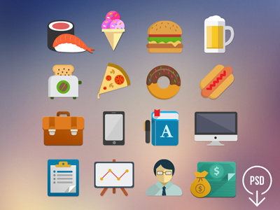 Free Flat Icon Set - Part 1 free flat flat icon icon flat freebie free psd design set