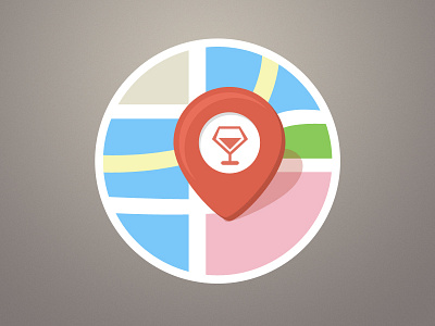 Free Flat Map Icon - PSD