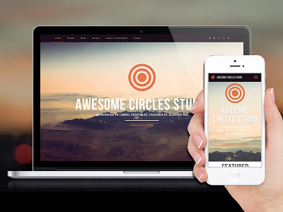Circles Parallax One Page Html Template agency blog creative full screen grid isotope masonry one page parallax photography portfolio responsive