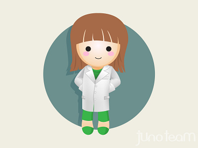 Kawaii Scientist character cute doctor female kawaii lovely mascot science scientist