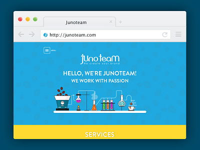 Junoteam Animation Website animation coffee colorful css3 html5 illustration junoteam one page parallax playful responsive scrolling