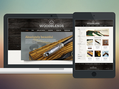 Woodblends Web Design handmade junoteam responsive vintage web design wood wood blend