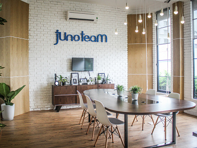 JUNOTEAM OFFICES • A DESIGN COMPANY agency architecture brick company design interior office team wood