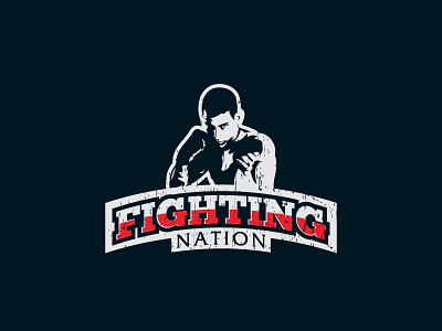Fighting Nation Logo design fighting kickboxing logo martial arts