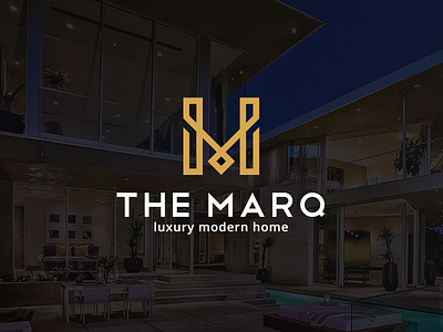 THE MARQ LOGO - Luxury Modern Home building elegant home house logo logo design luxury modern real estate