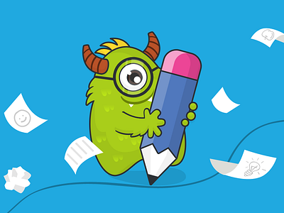 Our First Blog Page blog cartoon case study first blog freebies inspiration monster post resources tutorials writing