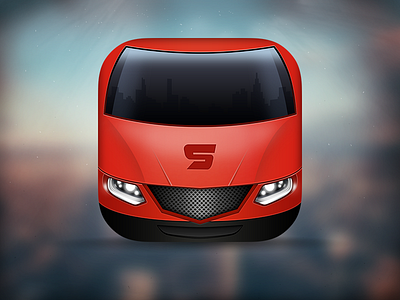 Car app icon 3d android car app icon icondesign ios junoteam race racing red