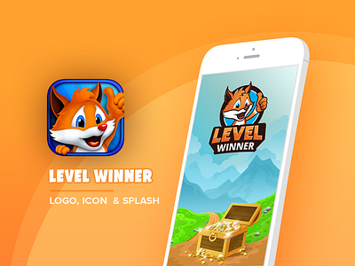 Level Winner App android app icon design exclusive game guides fox app icon fox logo game logo game ui ios icon level winner tips tricks walkthroughs