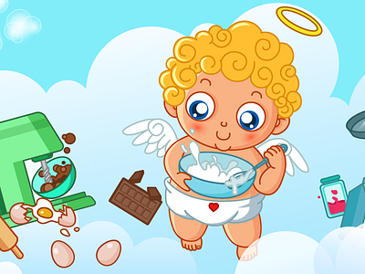 Free Valentine Cupid Facebook, Twitter Covers angle baby bakery chocolate cupid facebook cover freebies junoteam kid love twitter cover valentine